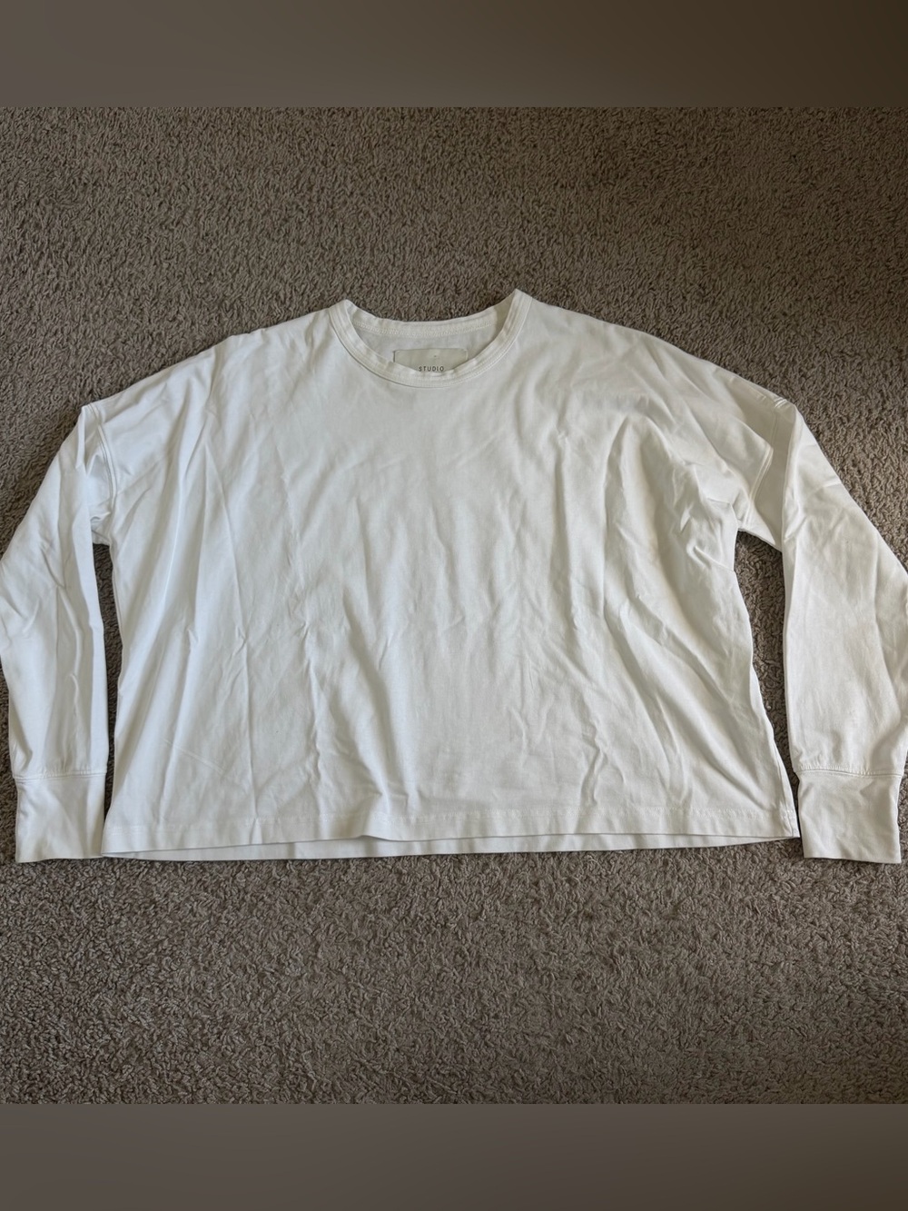 Studio Nicholson Loop Cropped Long Sleeve T Shirt
